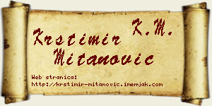 Krstimir Mitanović vizit kartica
